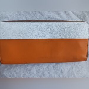 Coach zippered leather long wallet